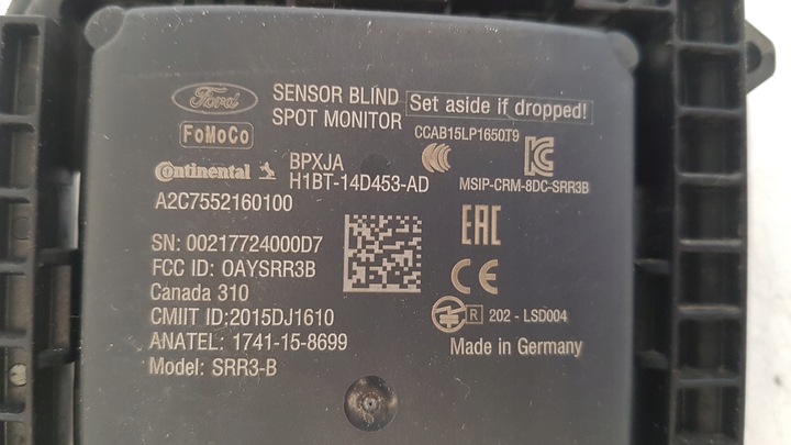 фото №5, Ford fiesta mk8 датчик модуль датчик мертвого pola h1bt-14d453-ad