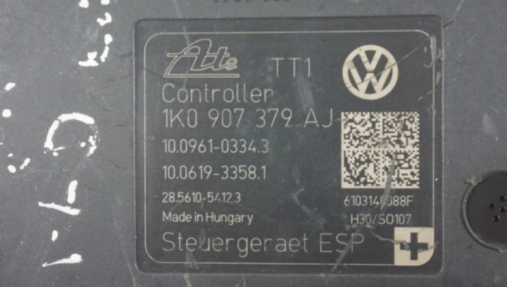 фото №7, Блок керування abs esp vw golf 6 vi audi a3 8p jetta 5c leon 1k0614517bh 1k0907379aj
