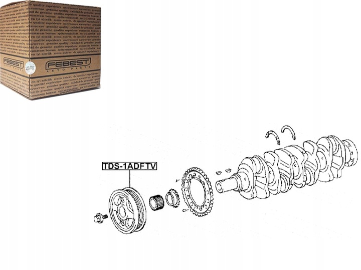 фото №1, Febest tds-1adftv колесо ременное, wał коленчатый