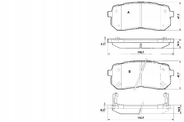 фото №2, Гальмівні колодки гальмівні kia carnival 06- зад a.b.s.
