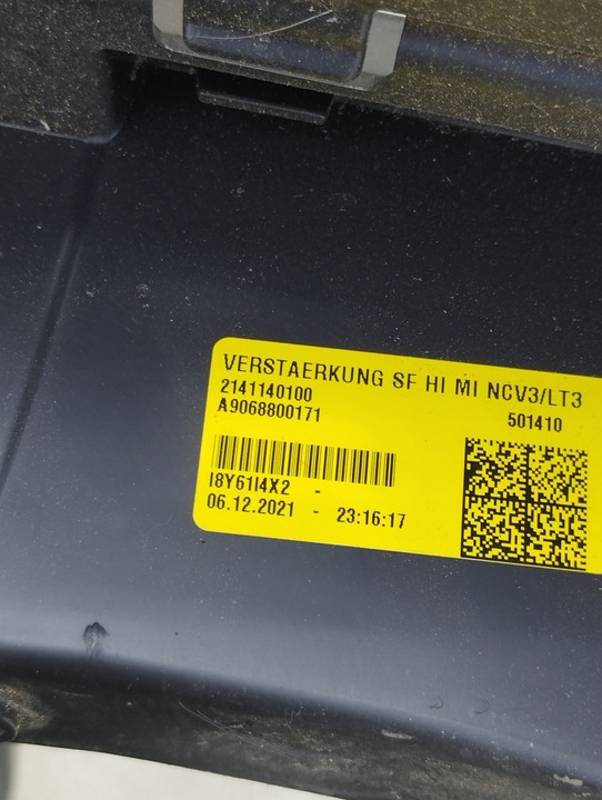 фото №6, Бампер усилитель зад mercedes sprinter w906