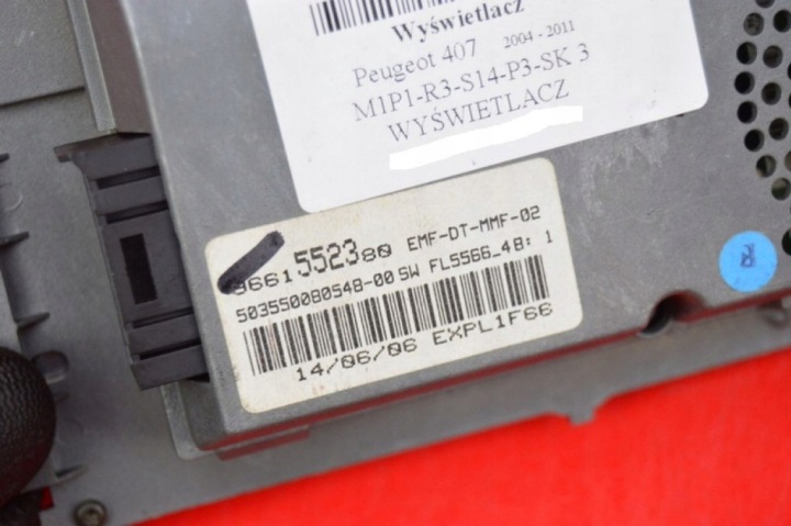 фото №8, Дисплей навигации радио 9661552380 peugeot 407 04-11