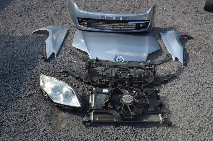 фото №8, Бампер капот крило лампа радіатор комплект перед renault laguna iii