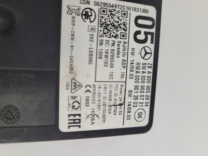 фото №6, Радар дистроник датчик скорости модуль mercedes a0009052804 a0009050721