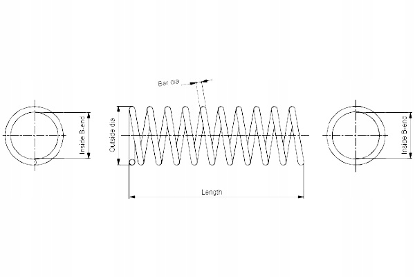 фото №2, Пружина підвішування перед l/p mercedes c t-model s203 c w203 clc