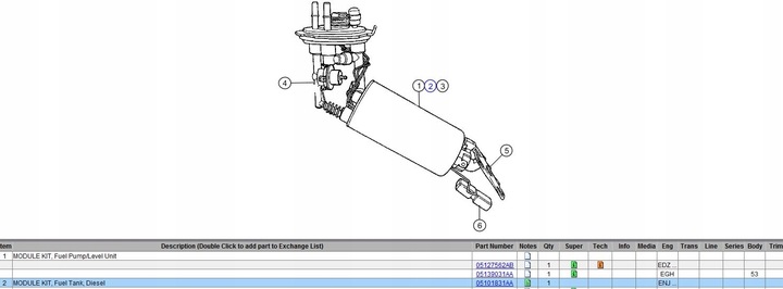 фото №9, Насос топлива дизель chrysler voyager rg 05101831