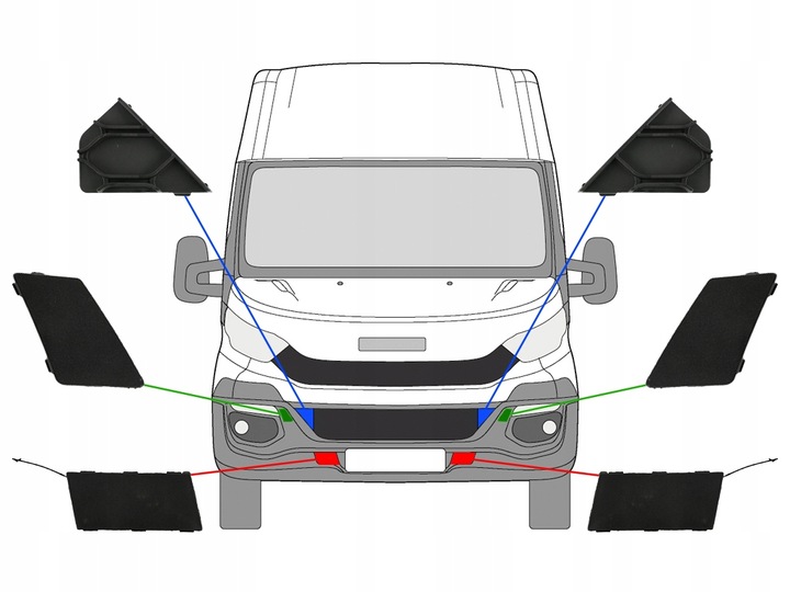 фото №1, Iveco daily 2014- оригінальні заглушки бампера
