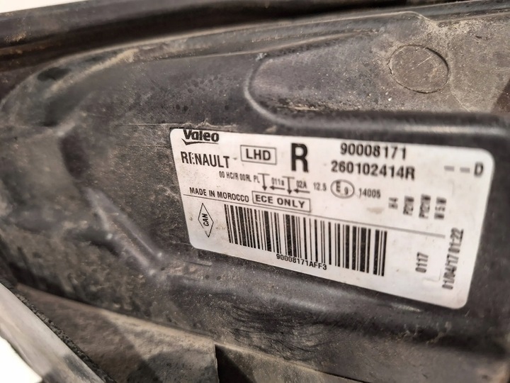 фото №9, Лампа перед права 260102414r dacia lodgy 12-