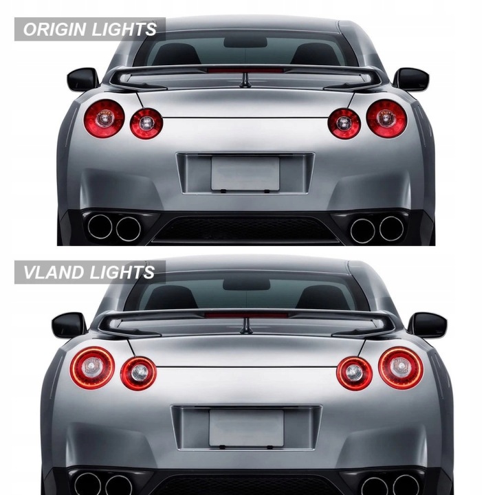 фото №11, Лампы задние l+r led диодные рестайлинг вид red nissan gtr gt-r r35 2008-2025