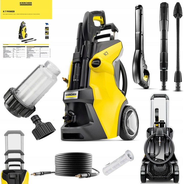 МОЩНАЯ MYJKA CIŚNIENIOWA KARCHER K 7 POWER КОМПЛЕКТ PREMIUM DO ФИШКИ NEW PRO