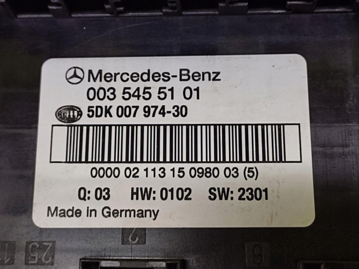 фото №7, Mercedes w203 блок комфорту оригінал (блоки керування бортовою мережею) 0035455101