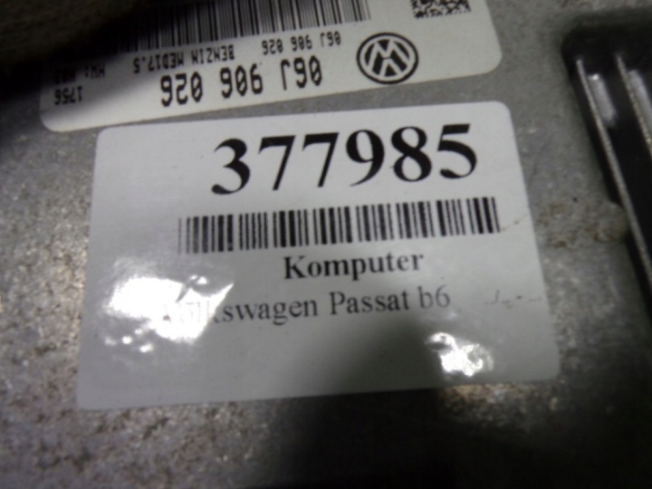 фото №5, Volkswagen passat b6 1.8 tsi 160km bzb компьютер блок управления двигателем (ecu) 06j906026