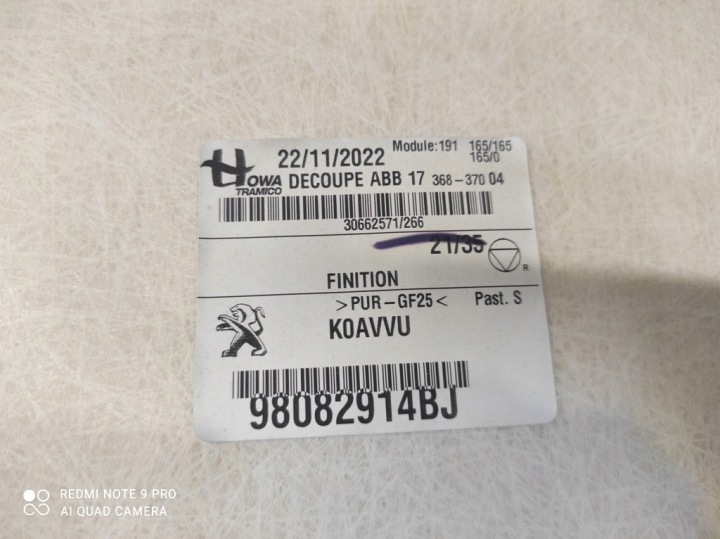 фото №8, Потолок потолок автомобиля opel zafira d peugeot expert iii 98082914bj