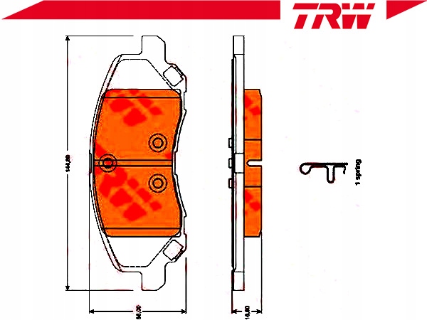 фото №3, Trw gdb4141 набір гальмівні колодки гальмівних, гальма дискові