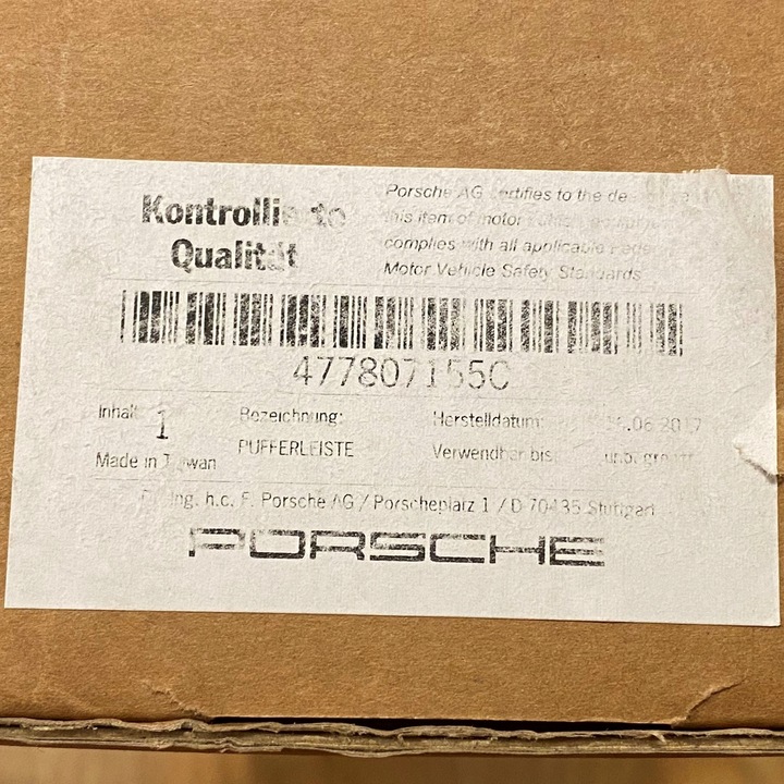 фото №7, Відбійник бампера porsche 944 usa лівий