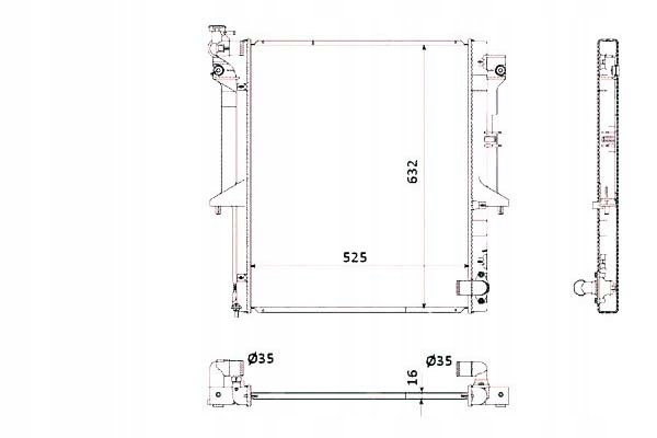 фото №14, Nrf радиатор mitsubishi l200 05- 2.5 дизель с прямым впрыском 53907