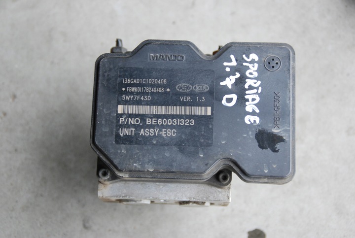 фото №4, Kia sportage насос abs 5wy7f43d 58920-3u940