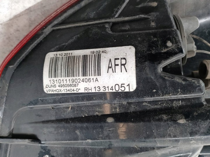 фото №8, Фара задняя правая opel astra j 13314051 13282243 13314051 универсал