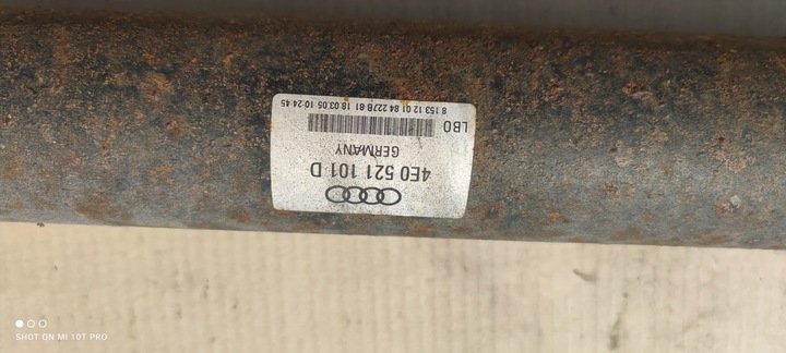 фото №10, Wał привідний audi a8 d3 рестайлінг 3.0 tdi 4e0521101d