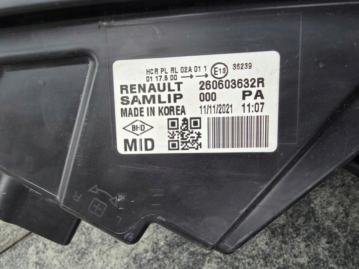 фото №15, Renault arkana комплектные лампы перед полный led mid led 260603632r 260107780r