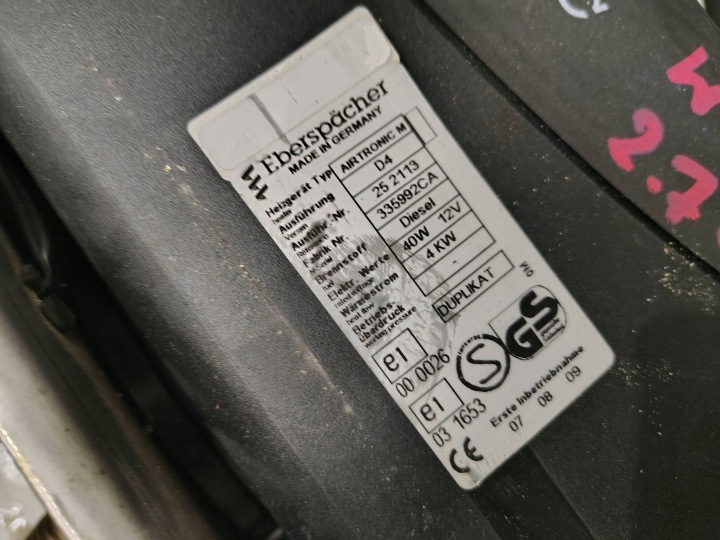 фото №7, Обігрівач вебасто airtronic mercedes sprinter w901 рестайлінг 2.2 cdi 413 cdi