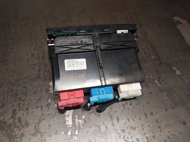 фото №7, Панель кондиционера volkswagen sharan i 7m0907040bg 95vw19988efw