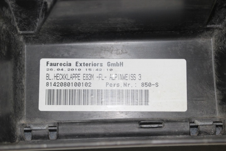 фото №11, Bmw x3 e83 накладка крышки зад a300 альпийский белый 8142080100102