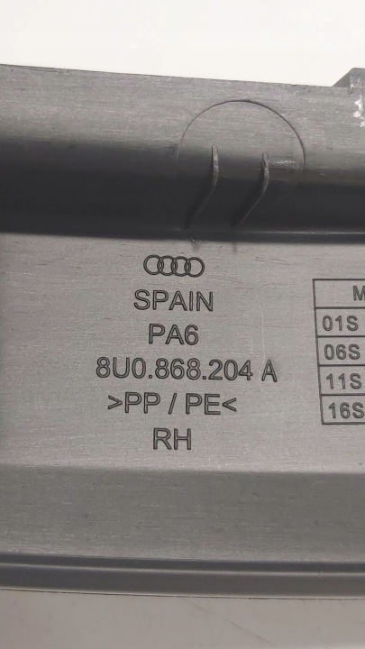фото №8, ^^ заглушка боковая панели распределительной правая сторона audi rs q3 8u0868204a