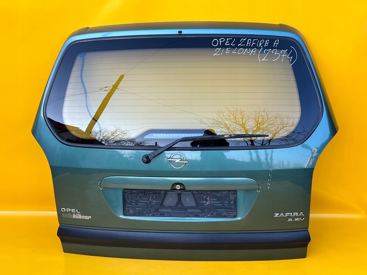 фото №12, Крышка багажника комплектная zafira a 1999-2005r зелёная код краски z374 .