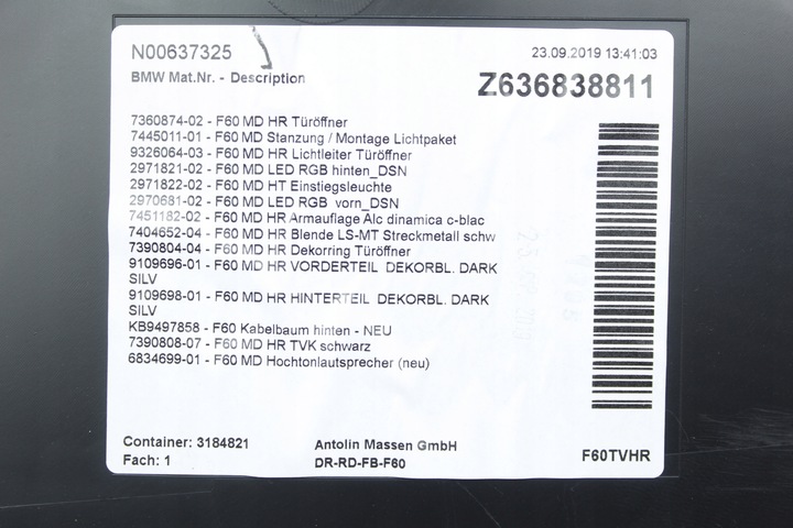 фото №8, Боковина двері праві зад mini f60 countryman