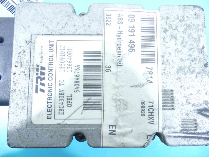 фото №8, Блок керування abs opel vectra c 09191496