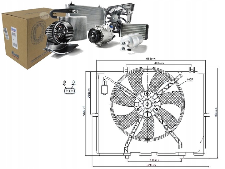 фото №1, Nissens вентилятор радиатор з корпус mercedes