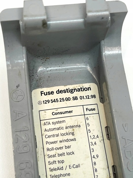 фото №8, Ковпачок коробка запобіжників mercedes-benz sl r129 a1296940195