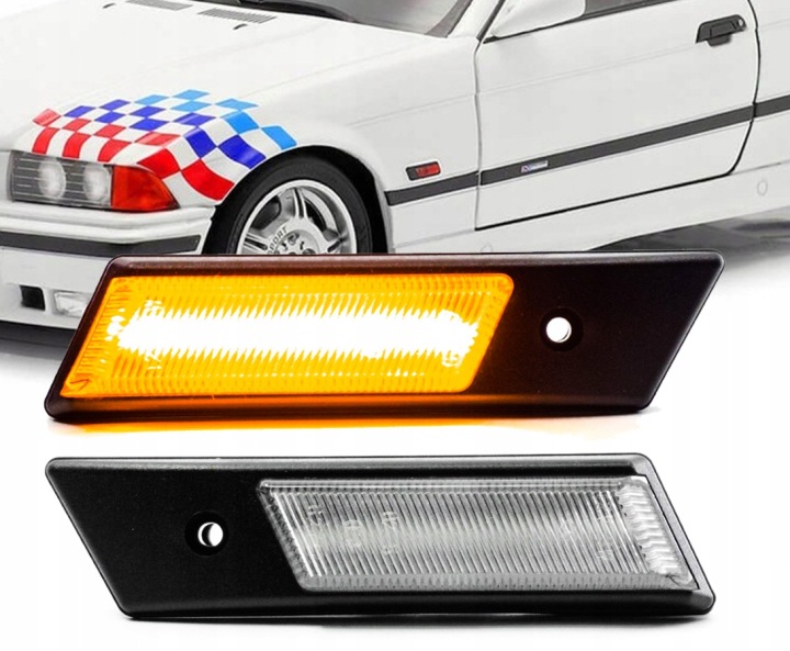 фото №15, Динамичный белый поворотники led bmw e24 e28 e30 crystal белый pływające