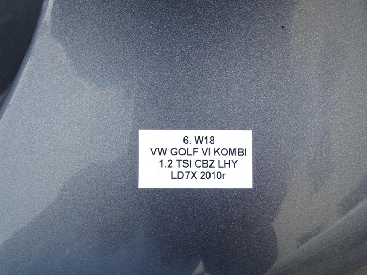 фото №16, Бампер зад задній ld7x vw golf vi mk6 універсал 08-13r pdc hak