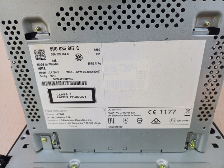 фото №6, Радио заводские сенсорный vw golf vii nr. 5g0035867c