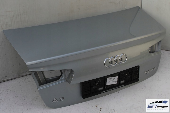 фото №7, Audi a6 sedan зад бампер задний + крышка багажника 4g 4g5 цвет: lx7s - серебристый