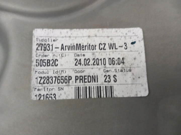 фото №7, Skoda octavia ii механизм стеклоподъемник правый перед 1z283765p