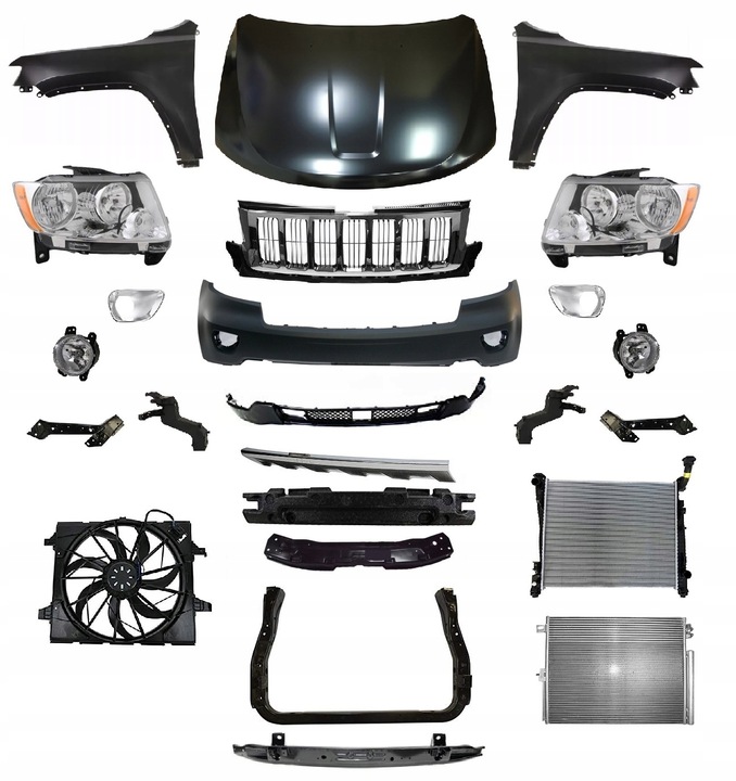 фото №1, Cherokee wk 10-14 перед капот бампер pas крыло