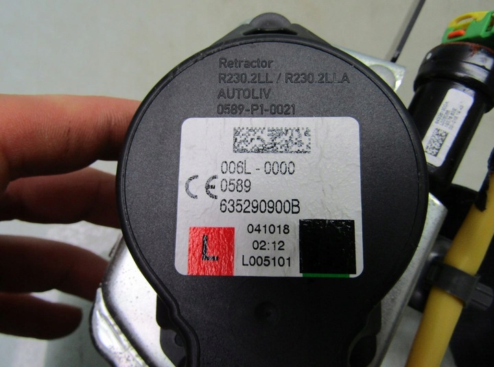 фото №11, Sportage iv рестайлинг 19r pas натяжитель левый перед переднее безопасности