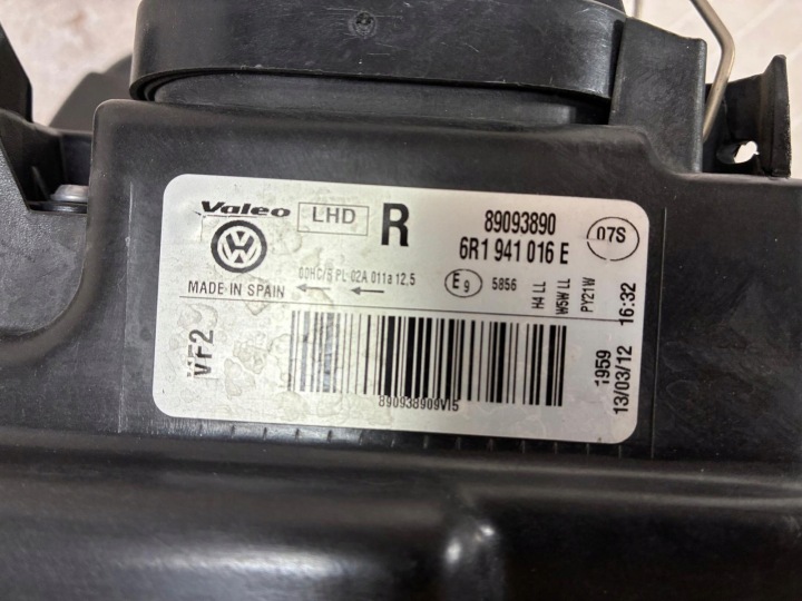 фото №10, Права фара передня vw polo 6r праве перед 6r1941016e