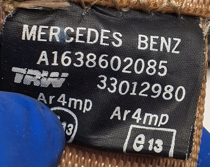 фото №2, Pas натяжитель правый зад mercedes ml w163