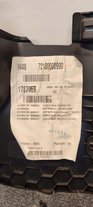 фото №9, Mercedes vito w447 боковина багажника левый a4476927700