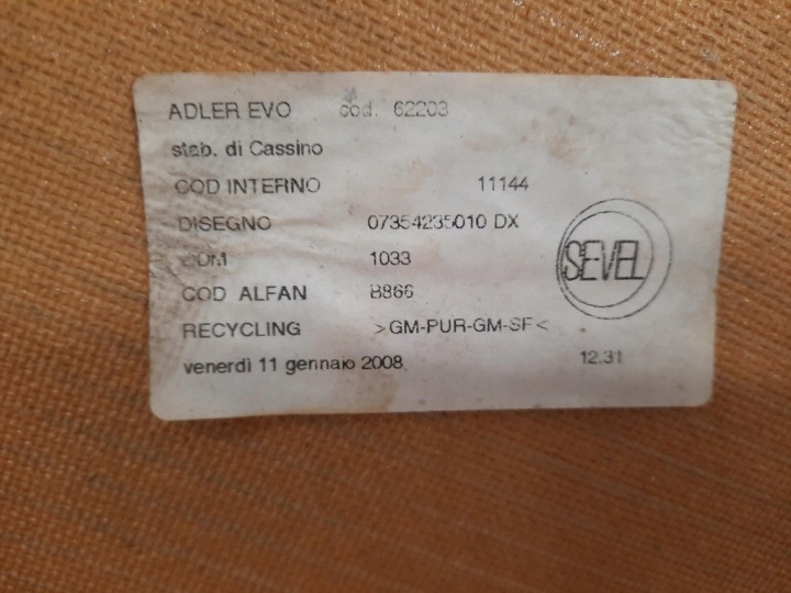 фото №5, Fiat ducato iii 06-11 карта дверь перед передняя правая 07354235010