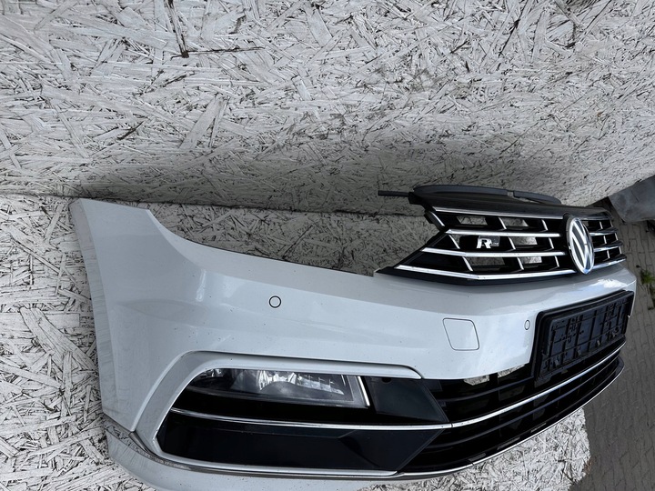 фото №6, Passat b8 r-line бампер перед переднє комплектний білий lc9a 4 pdc