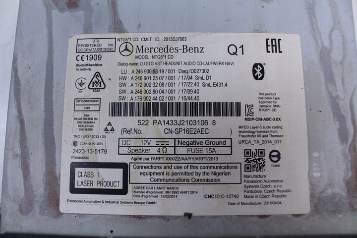 фото №7, Радіо cd навігація mercedes w117 cla 18r.