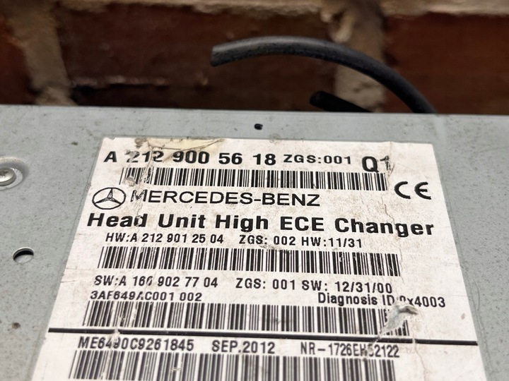 фото №6, Mercedes w218 радио навигация a2129005618
