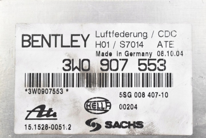 фото №8, Блок управления  подвески 3w0907553 bentley continental 1 i gt 6.0 w12 560 km