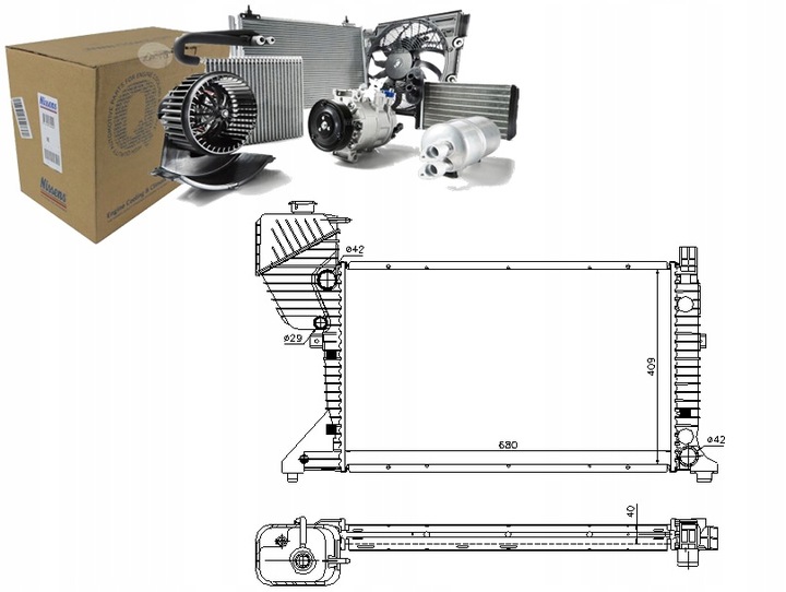 фото №1, Радіаторів води mercedes sprinter 4-t 413 cdi 4x4