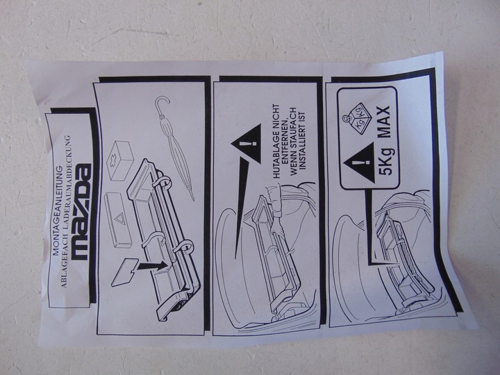 фото №6, Dokładana полиця багажника зад mazda 323 ba 94-98